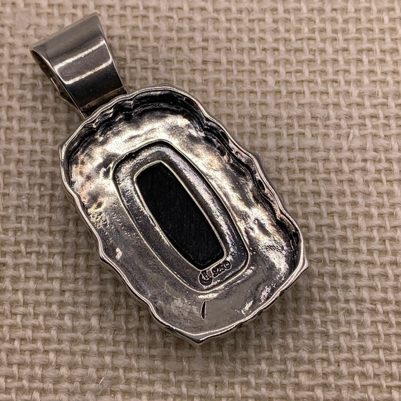 Sincerely Southwest Sterling Silver Mosaic Inlay Pendant - Picture 2 of 9